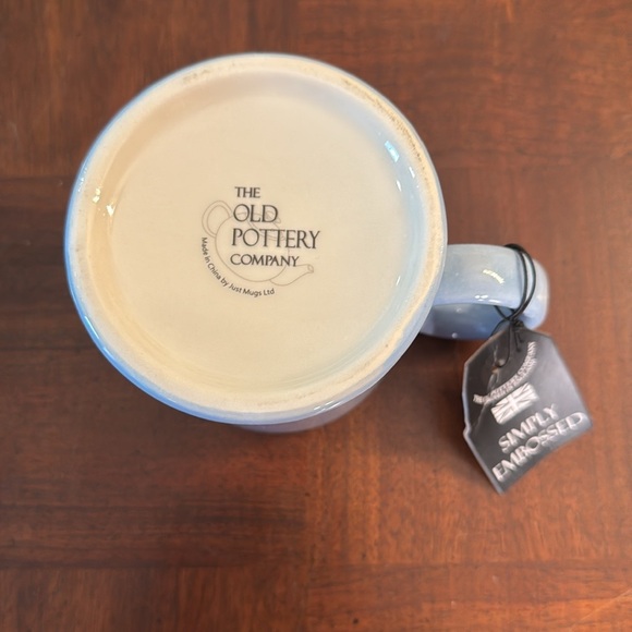 Sailboat Mug The Old Pottery Company Coffee Blue Ceramic Embossed Cup - Picture 5 of 6